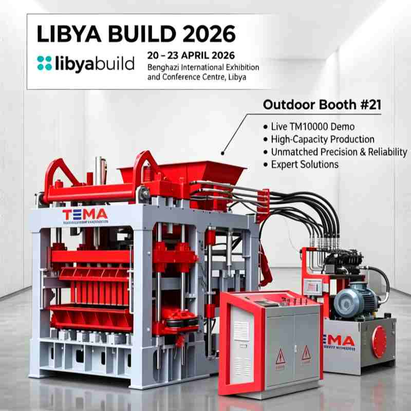 TEMA presenta la máquina de bloques TM10000 de última generación en LIBYA BUILD 2026.